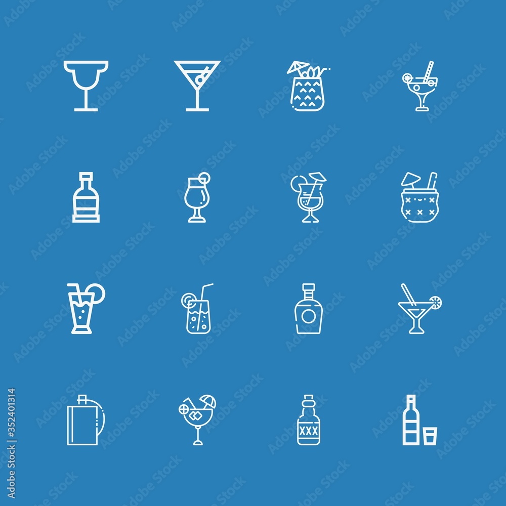 Editable 16 liquor icons for web and mobile Editable 16 liquor icons for web and mobile