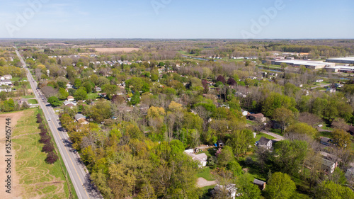 Brockport Village in New York State aerial footage