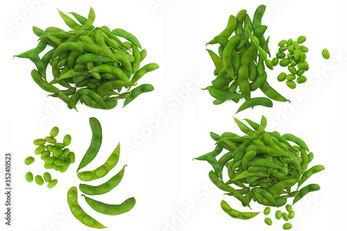 edamame beans isolated on white background