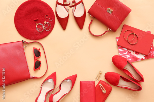 Frame made of female access...