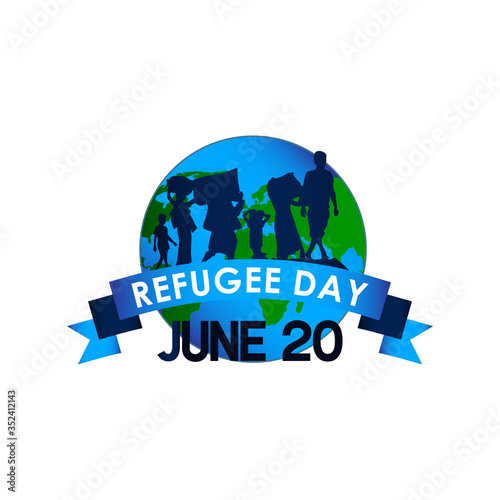 World Refugee Vector Design For Banner Print and International Moment Background