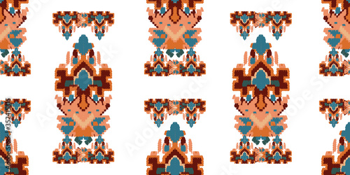 Drapery curves pagan tripe seamless pattern. Indian old surface background. Vector