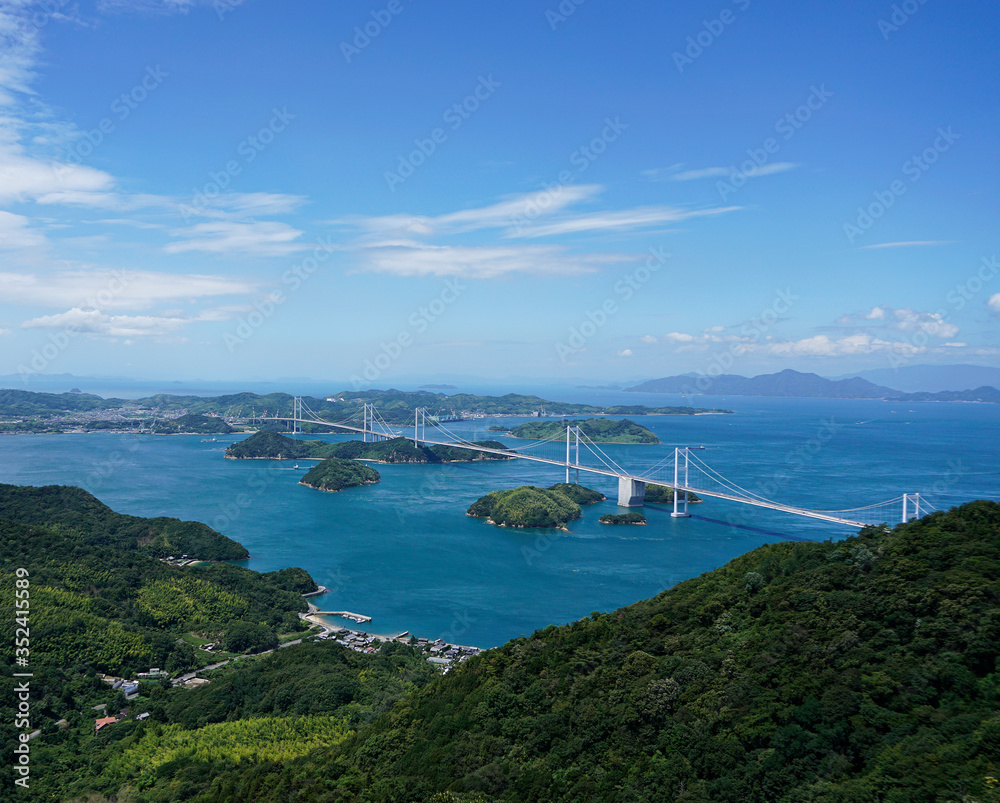 Bridge in Japan. Shimanami Sea Route