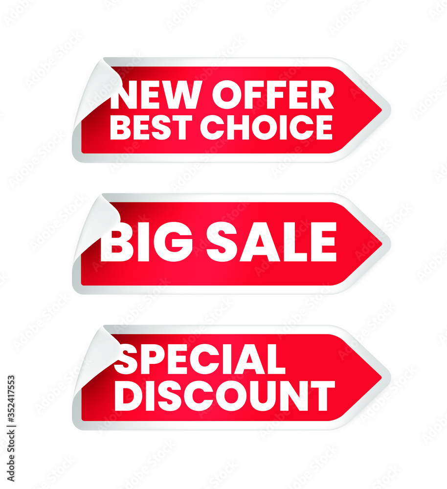 Set of High Quality Realistic Labels on White Background . Isolated Vector Elements Set of High Quality Realistic Labels on White Background . Isolated Vector Elements