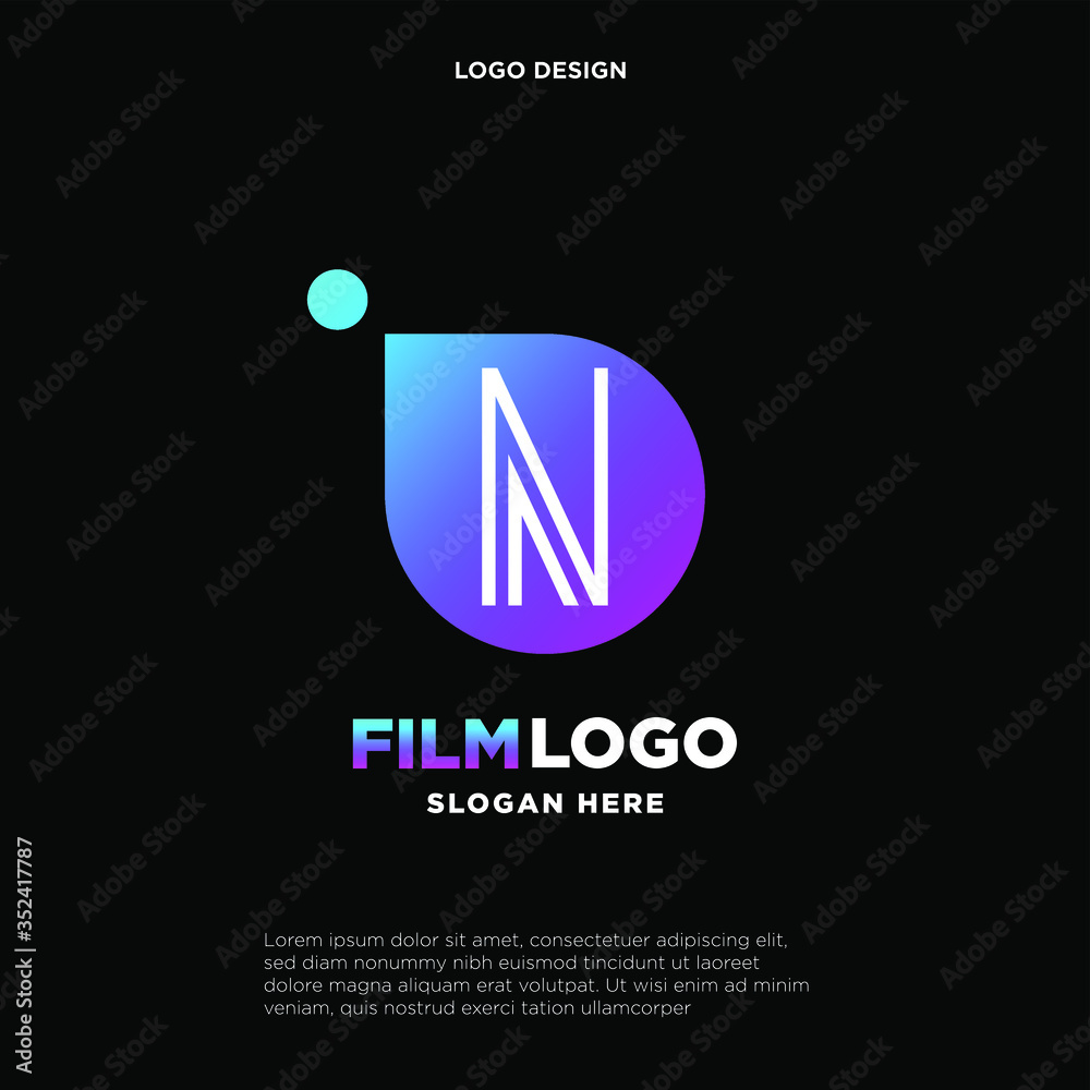 Stylist Letter N logo on a polygon red background. Initial letter uppercase polygon shape negative design logo Illustration. Stylist Letter N logo on a polygon red background. Initial letter uppercase polygon shape negative design logo Illustration.