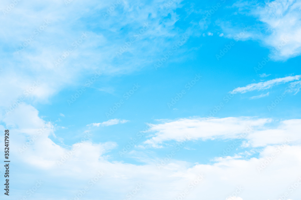White clouds in the beautiful blue sky White clouds in the beautiful blue sky