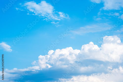 White clouds in the beautiful blue sky