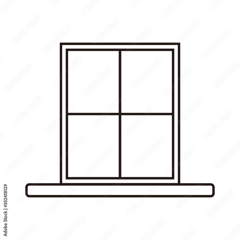 window vector icon illustration sign window vector icon illustration sign