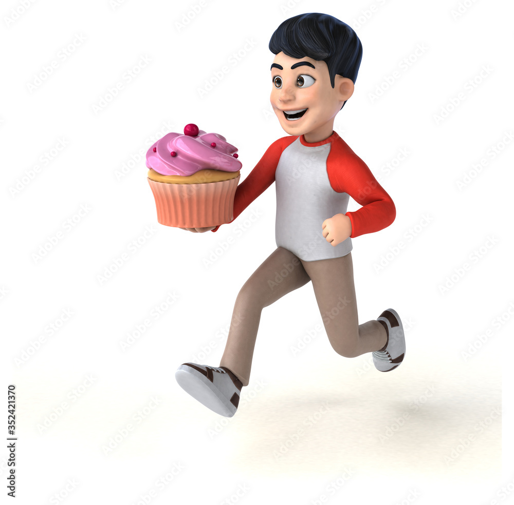 Fun 3D Asian teenager with a manga style Fun 3D Asian teenager with a manga style