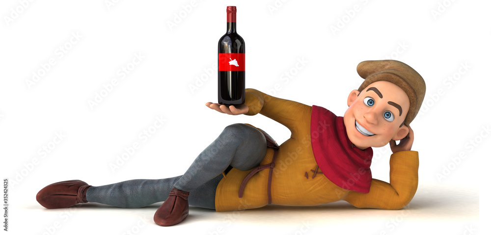 3D Illustration of a medieval historical character 3D Illustration of a medieval historical character