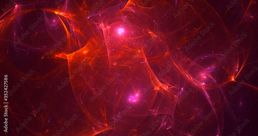 3D rendering abstract red fractal light background 3D rendering abstract red fractal light background