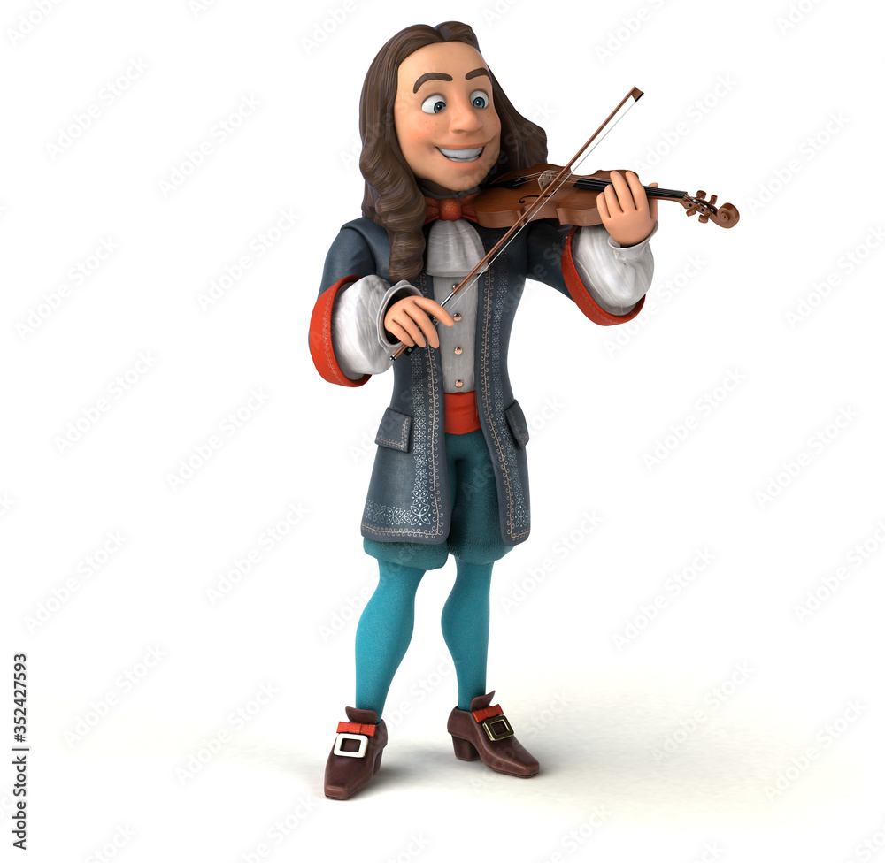 3D Illustration of a baroque volonist 3D Illustration of a baroque volonist