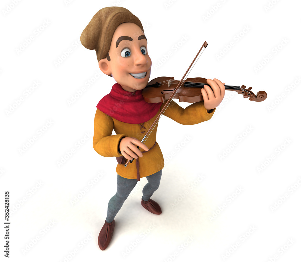 3D Illustration of a medieval volonist 3D Illustration of a medieval volonist