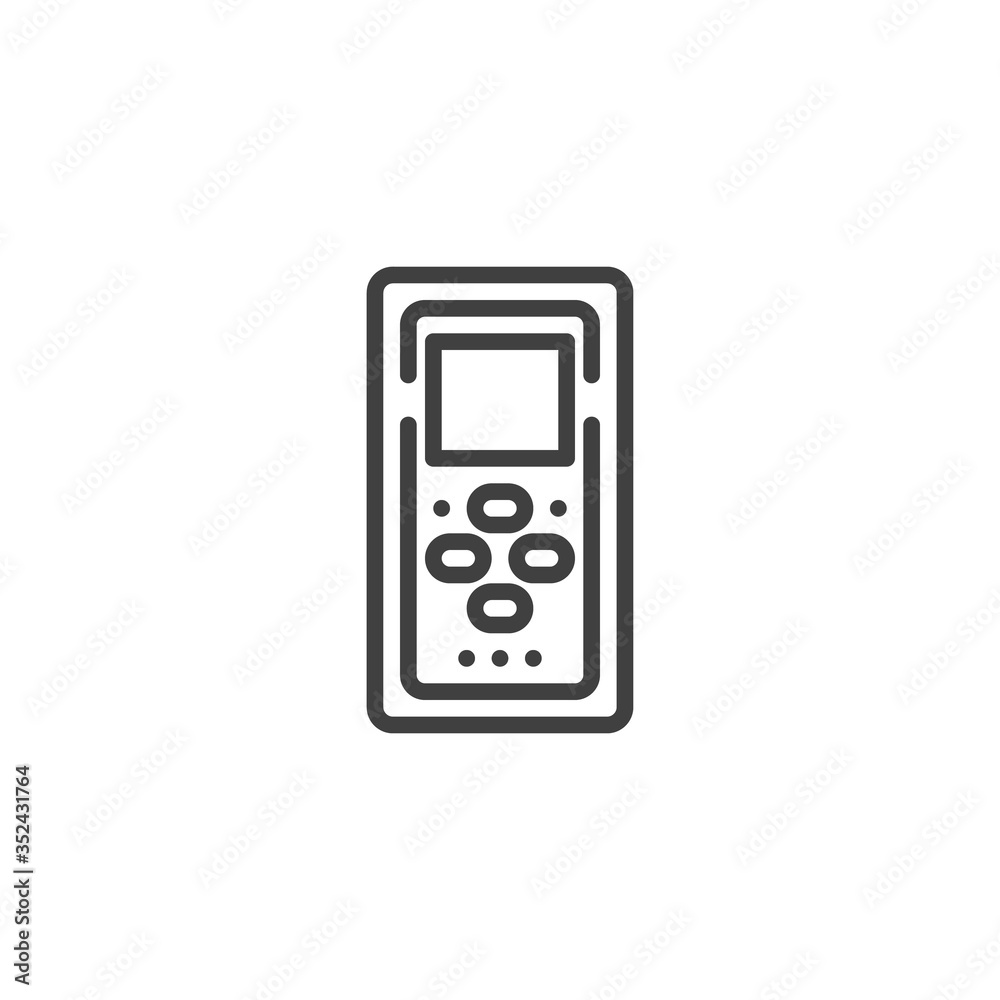 Remote control line icon. linear style sign for mobile concept and web design. Air conditioner remote control outline vector icon. Symbol, logo illustration. Vector graphics Remote control line icon. linear style sign for mobile concept and web design. Air conditioner remote control outline vector icon. Symbol, logo illustration. Vector graphics