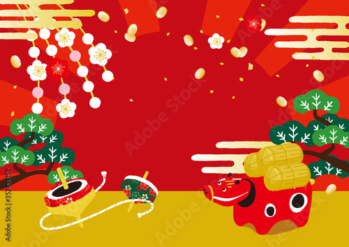 正月　背景イラスト