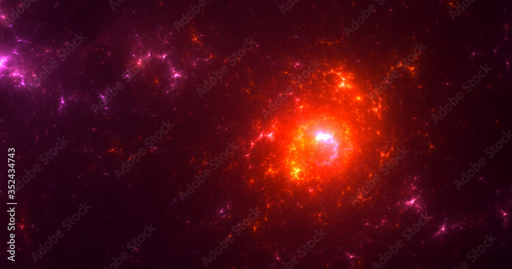 3D rendering abstract red fractal light background 3D rendering abstract red fractal light background