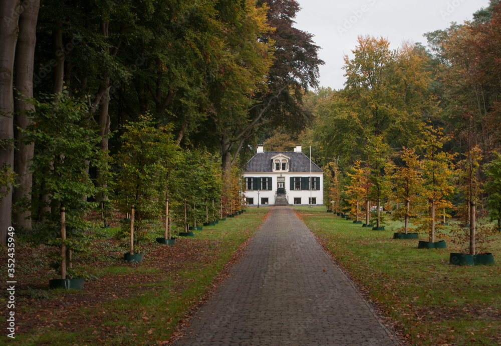Huis Westerbeek. Estate. Fall. Autumn. Estate, Fall. Autumn. Maatschappij van Weldadigheid Frederiksoord Drenthe Netherlands. Lane. Huis Westerbeek. Estate. Fall. Autumn. Estate, Fall. Autumn. Maatschappij van Weldadigheid Frederiksoord Drenthe Netherlands. Lane.