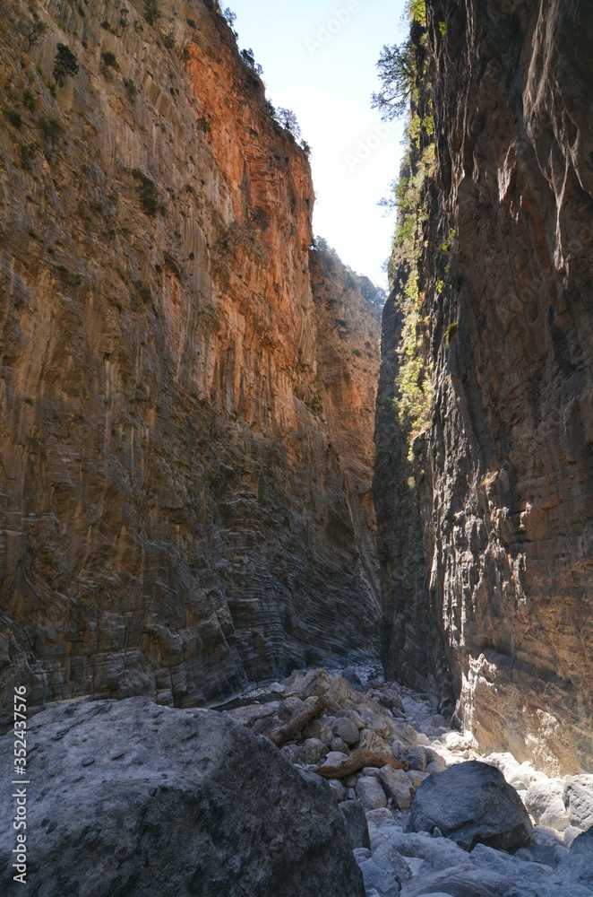 Samaria Gorge National Park in Crete Greece