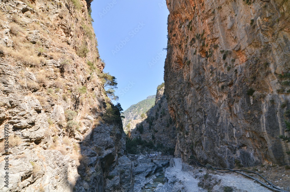 Fototapeta premium Samaria Gorge National Park in Crete Greece