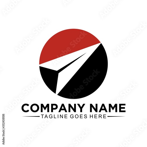 Free Download Abstract logo with plane and future concept - GFXLoad