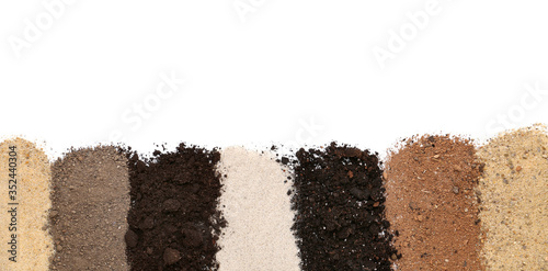 Different types of soil on ...