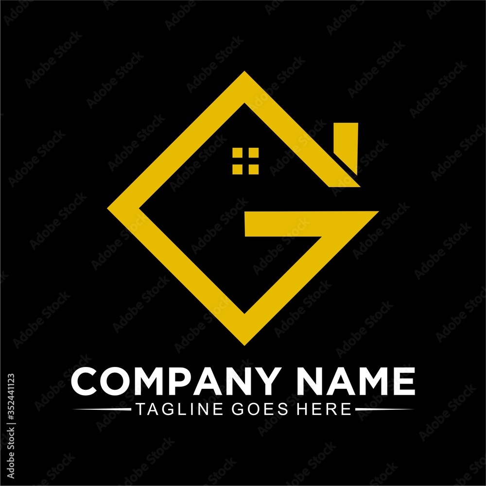G home and realestate logo template G home and realestate logo template