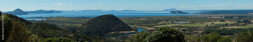 Landscape at Lake Taupo,Waikato Region on North Island of New Zealand
