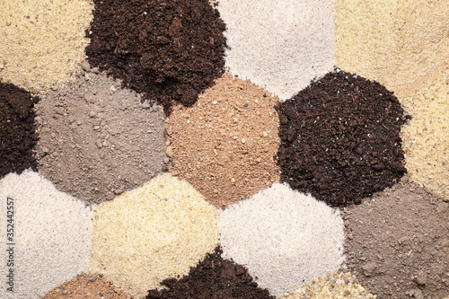 Different types of soil as ...