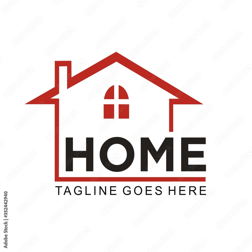 Home or real estate logo design template Home or real estate logo design template