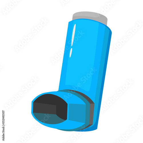 Inhaler vector icon.Cartoon vector icon isolated on white background inhaler.
