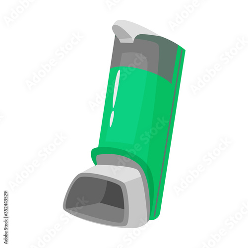 Inhaler vector icon.Cartoon vector icon isolated on white background inhaler.