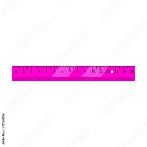 Ruler vector icon.Cartoon vector icon isolated on white background ruler.