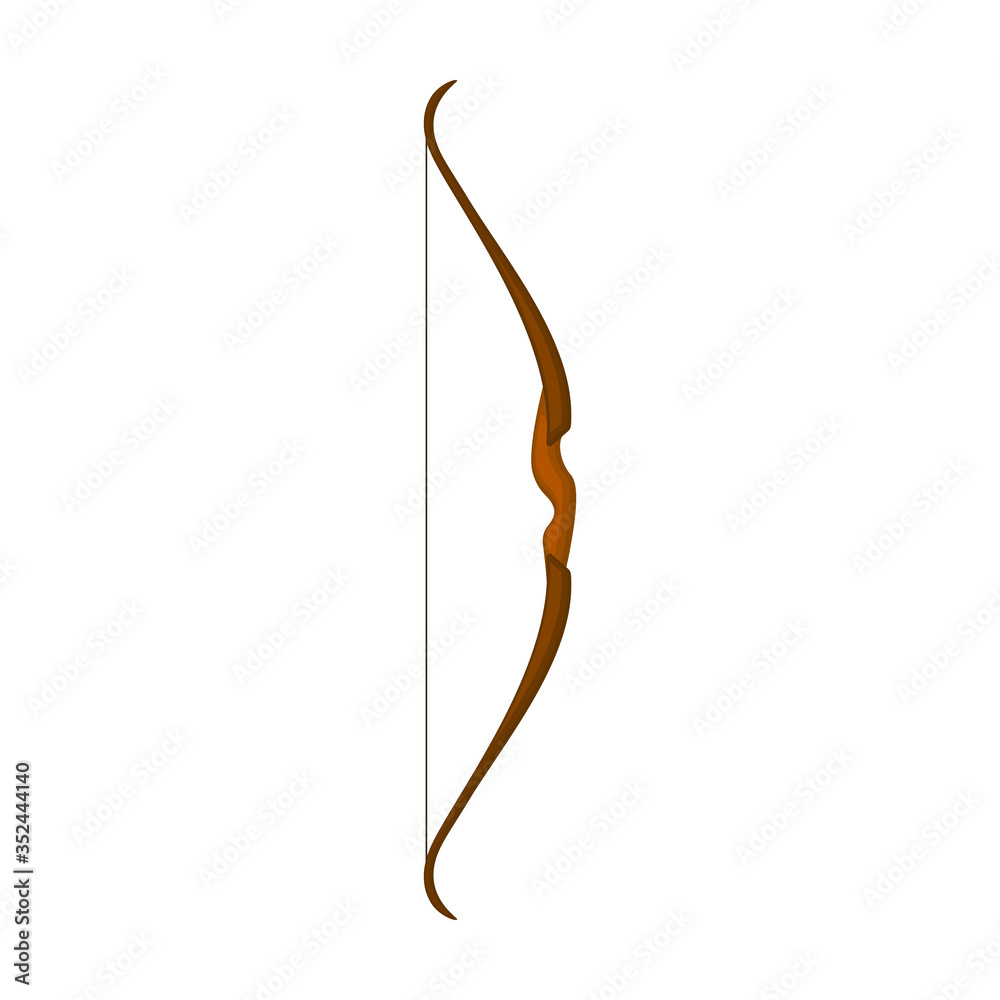 Bow of weapon vector icon.Cartoon vector icon isolated on white background bow of weapon.