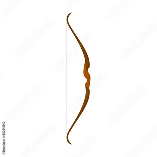 Bow of weapon vector icon.Cartoon vector icon isolated on white background bow of weapon.