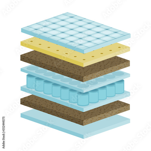 Mattress vector icon.Cartoon vector icon isolated on white background mattress.