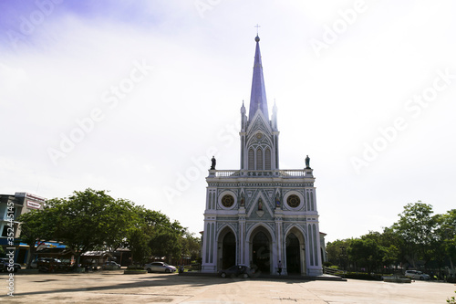 Beautiful church Outdoor with the blue sky