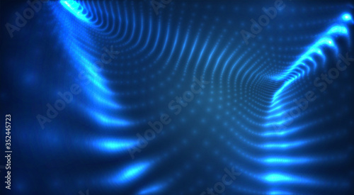 vector blue glowing data stream in virtual space