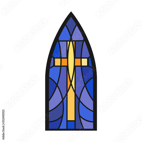 Church window vector icon.Cartoon vector icon isolated on white background church window.