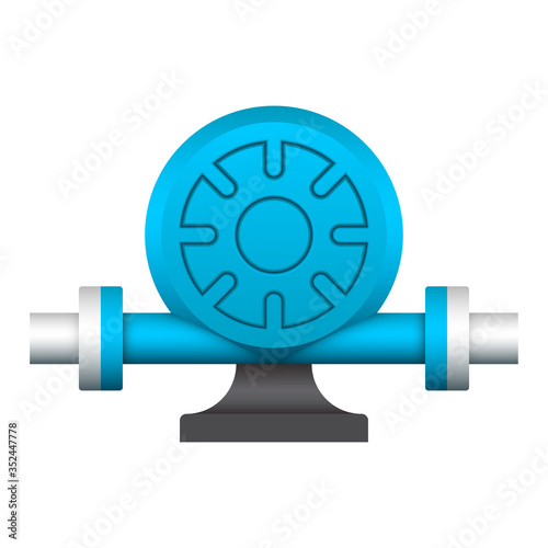 Water pump vector icon design on white background.
