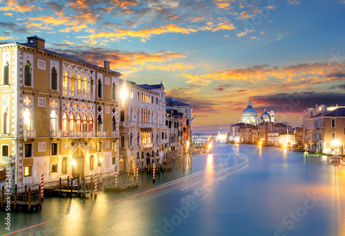 Canal Grande with Basilica di Santa Maria della Salute in Venice