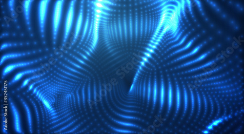 vector blue glowing data stream in virtual space