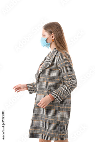 Young woman wearing protect...