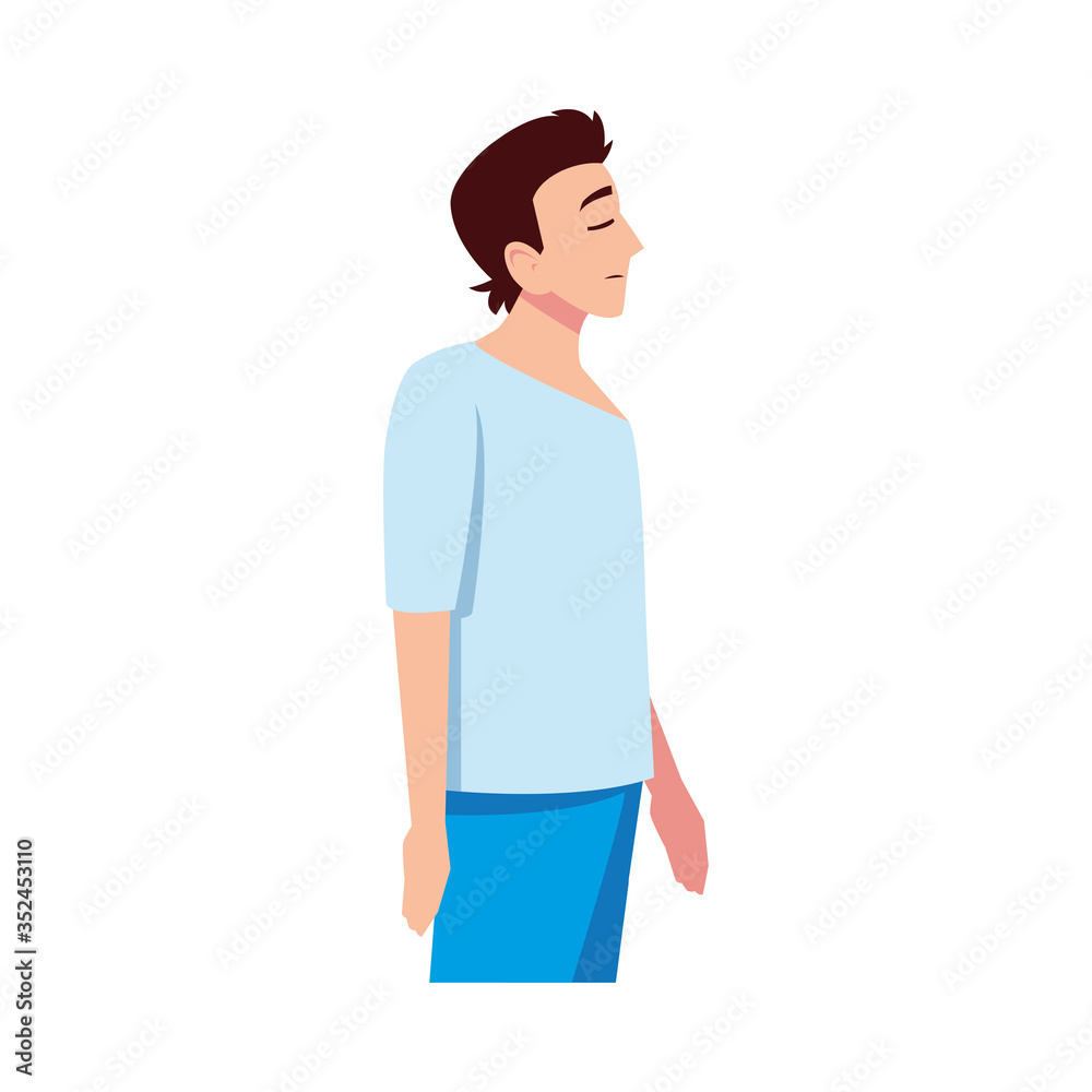 Fototapeta premium Man feeling sick vector design
