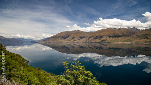 Clear Late Afternoon Panorama of Lake Wanaka New Zealand