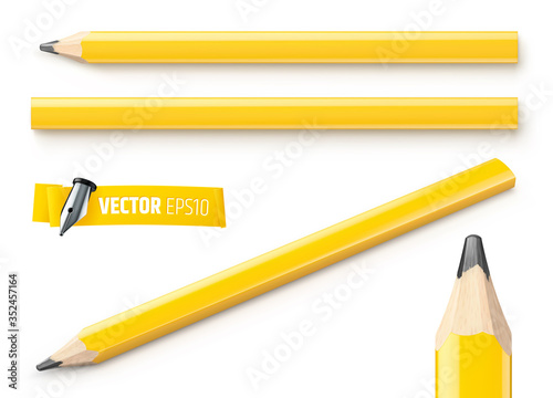 Crayons de charpentier vectoriels sur fond blanc