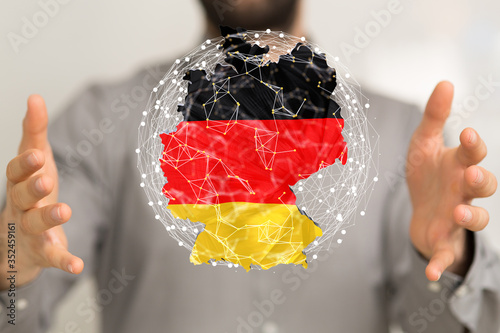 Map - Germany - 3D-Illustration digital.