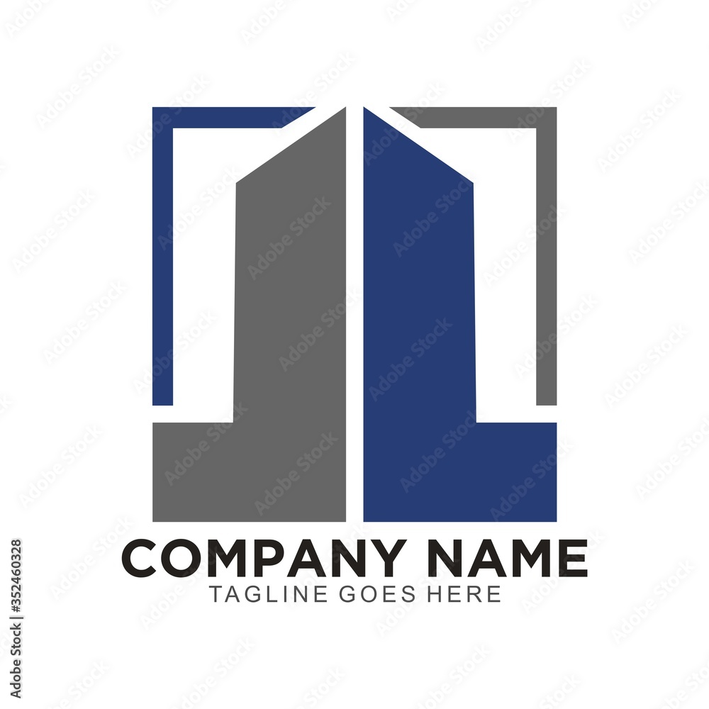 Real estate simple logo design concept