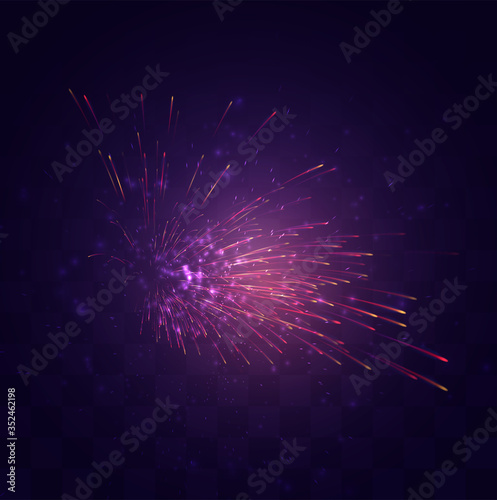 bright festive explosion of a vector salute on a replaceable mosaic background  a sense of celebration