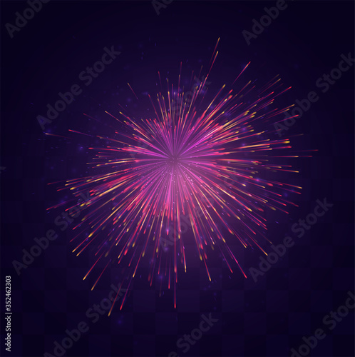 bright festive explosion of a vector salute on a replaceable mosaic background, a sense of celebration