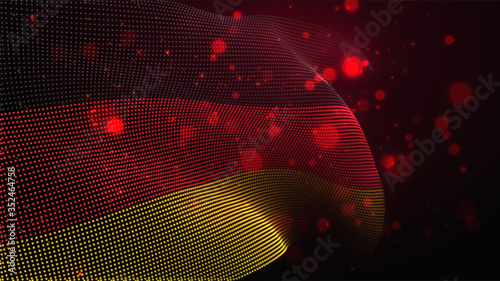 Vector bright glowing country flag of abstract dots. Germany